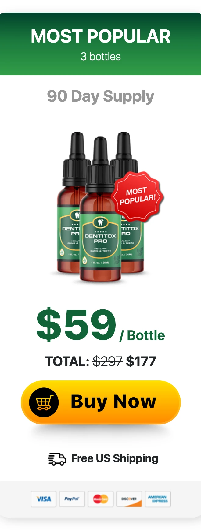 Dentitox Pro 3 bottles